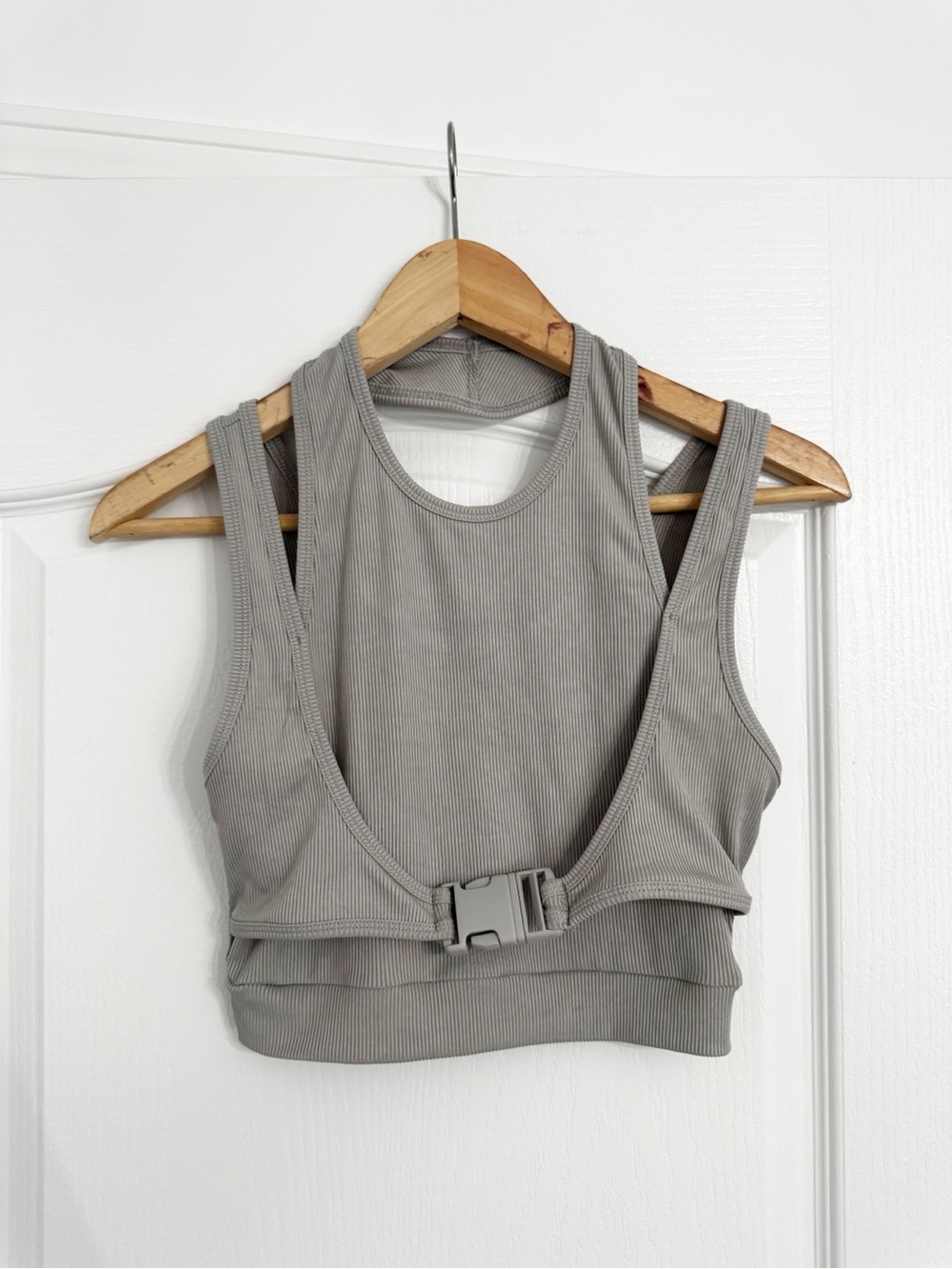 CIDER | Ribbed Buckle Tank Top - Sage - Picture 2 of 4